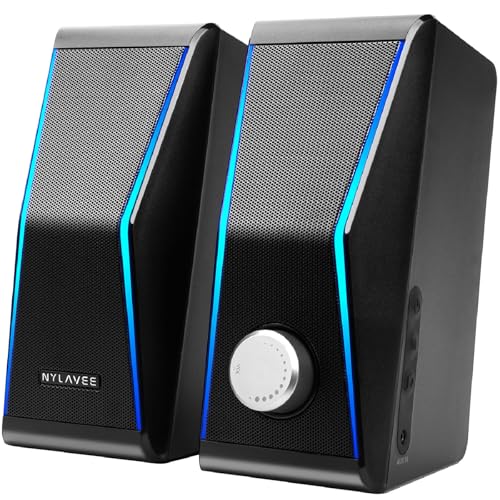 Nylavee Computer Speakers for Desktop PC, 14W AC Powered PC
