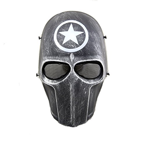 ATAIRSOFTAirsoft Mask Full Face Paintball Hockey BB Protective Mesh Mask