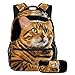 Mochila escolar con estuche para lápices, mochila ajustable de gran capacidad para la escuela, calabaza para gatos de Halloween, Multicolor6
