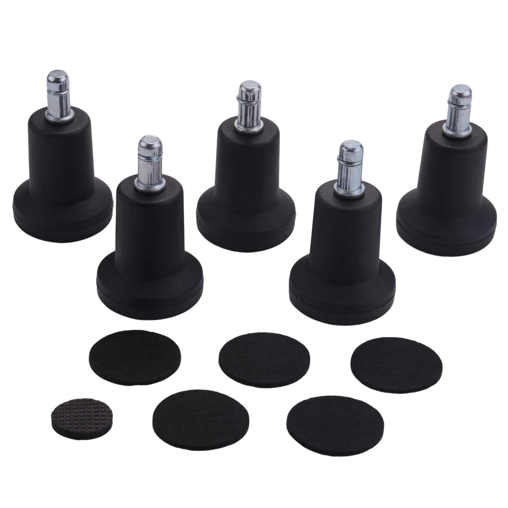 Aisuoka High Profile Bell Glides Replacement For Chair Without Wheels & Bar Stool, Fixed Stationary Caster Glide, 5-Pack