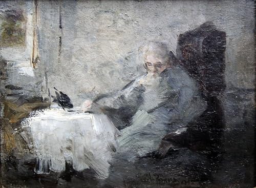 Lienzo de El viejo y el cuervo por Repin: transmite misticismo e historia en tu dormitorio