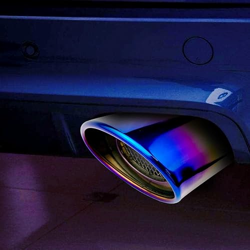 Miniatura 5 de Sakali Punta de escape universal para tubos de 1 12 pulgadas a 2 14 pulgadas de diámetro de acero inoxidable atornillado para el silenciador de cola