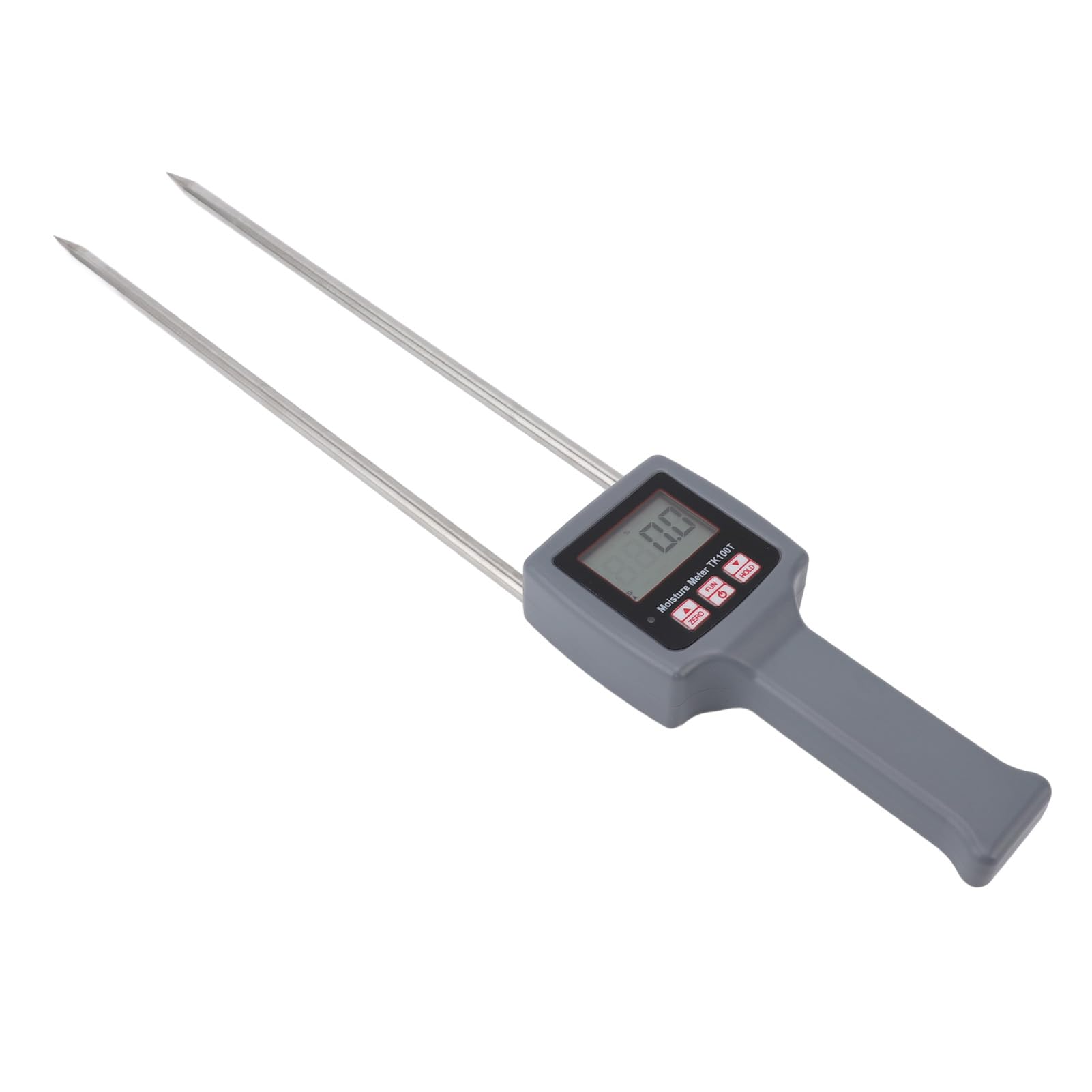 Aramox Medidor de Humedad de Heno Portátil Probador de Humedad de Heno Digital de Acero Inoxidable ABS Rango de 8 a 40 por Ciento LCD Retroiluminado ATC para Usuarios de Pasto Forraje de Paja de