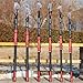 GTOFYU Telescopic Fishing Rod, Carbon Fiber Travel Surf Rod, Spinning Power Lure 2-9Oz, 20-50LB,Extra-Heavy Throwing Surfcasting Baitcasting Pole, Distance Throwing Fishing Rod, 4.5M/15Ft,Red