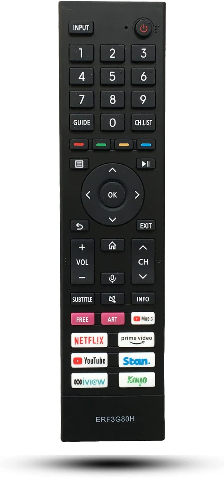 Replacement Remote Control ERF3G80H Compatible for Hisense TV A7G U7G Series A7G Series 43A7G 50A7G 55A7G 65A7G 75A7G 85A7G U7G Series 55U7G 65U7G 75U7G 85U7G (No Voice Function)