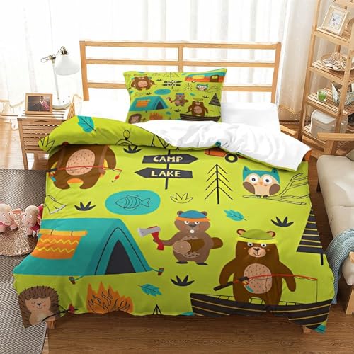 Housses de couettes microfibre fermeture éclair lit simple 135x200 - 3