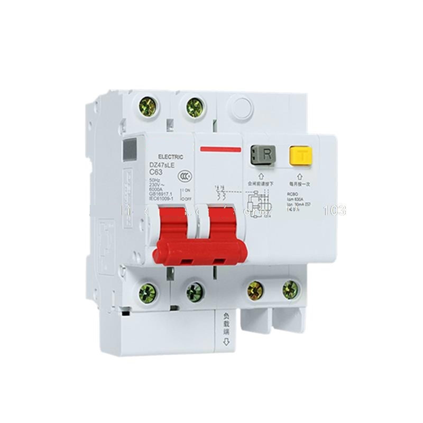 RCD Pemutus Sirkuit 2P DZ47LE disjoncteur bipolaire 125A tableau