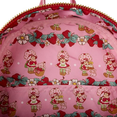 Image of Loungefly Strawberry Shortcake Faux Denim Mini Backpack