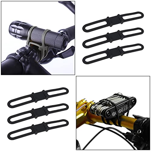 Correas de silicona para bicicleta pack de 10 gomas elásticas negras para linterna y móvil 4