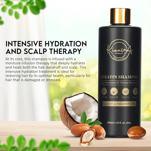 KizaiaCare Keratin Shampoo for Dandruff & Moisture