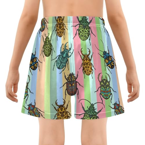 VIGTRO Boys Swim Trunks with Compression Liner Boys Board Shorts Quick Dry, Summer Swim Shorts Bathing Suit for Kids 4-13Y4