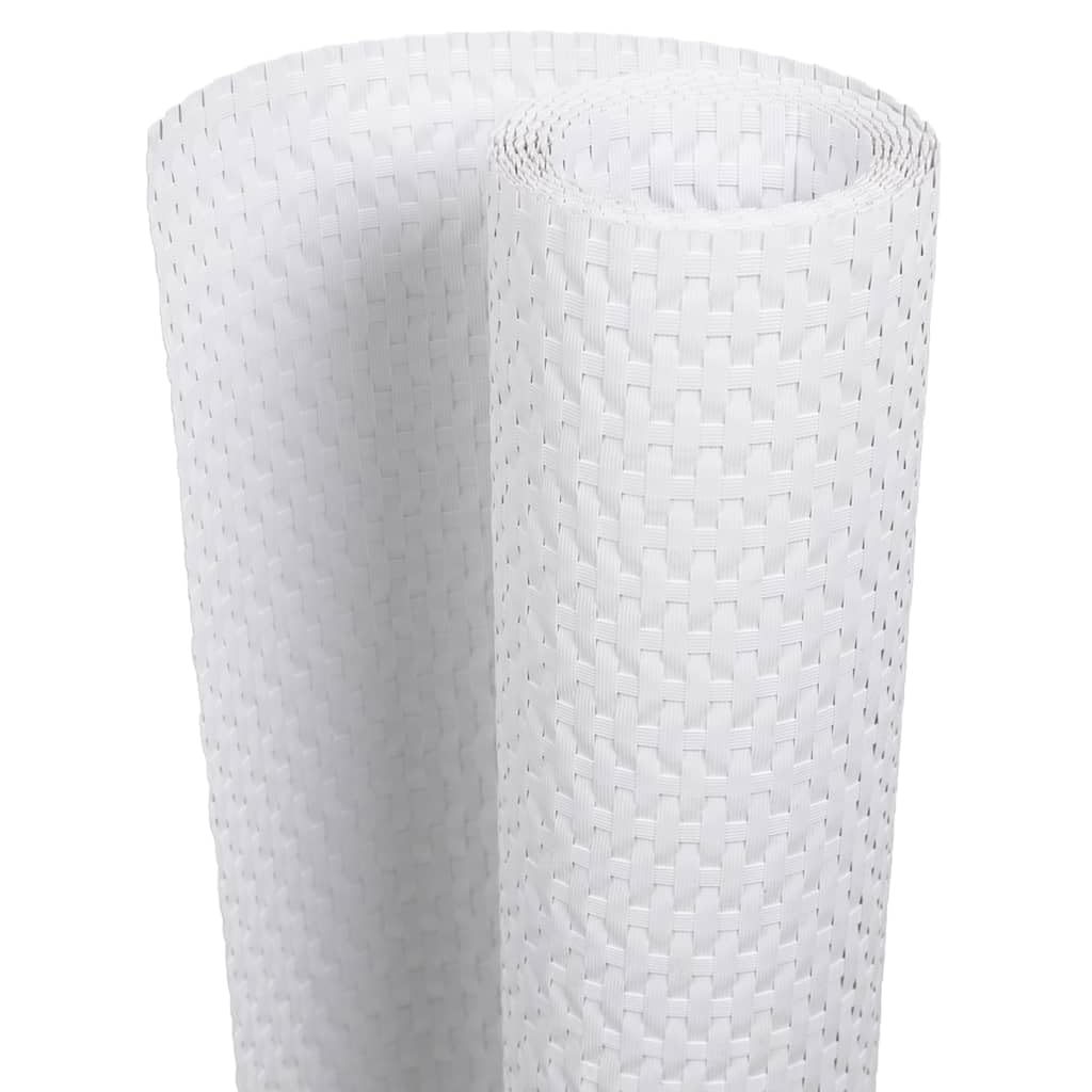 Paravents de Balcon 10 pcs Blanc 255x19 cm résine tressée,Quincaillerie,Clôtures & barrières,Panneaux de clôture,3.81 kg-156313