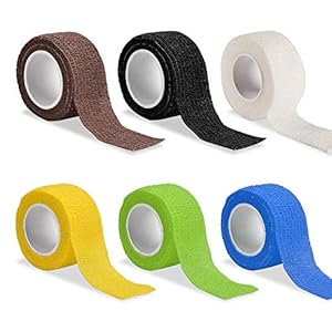 ATOMUS 2,5 cm Samenhangend verband Tattoo Zelfklevend verband Elastisch fixatieverband Wegwerp zelfklevend elastisch verband (6 stuks)