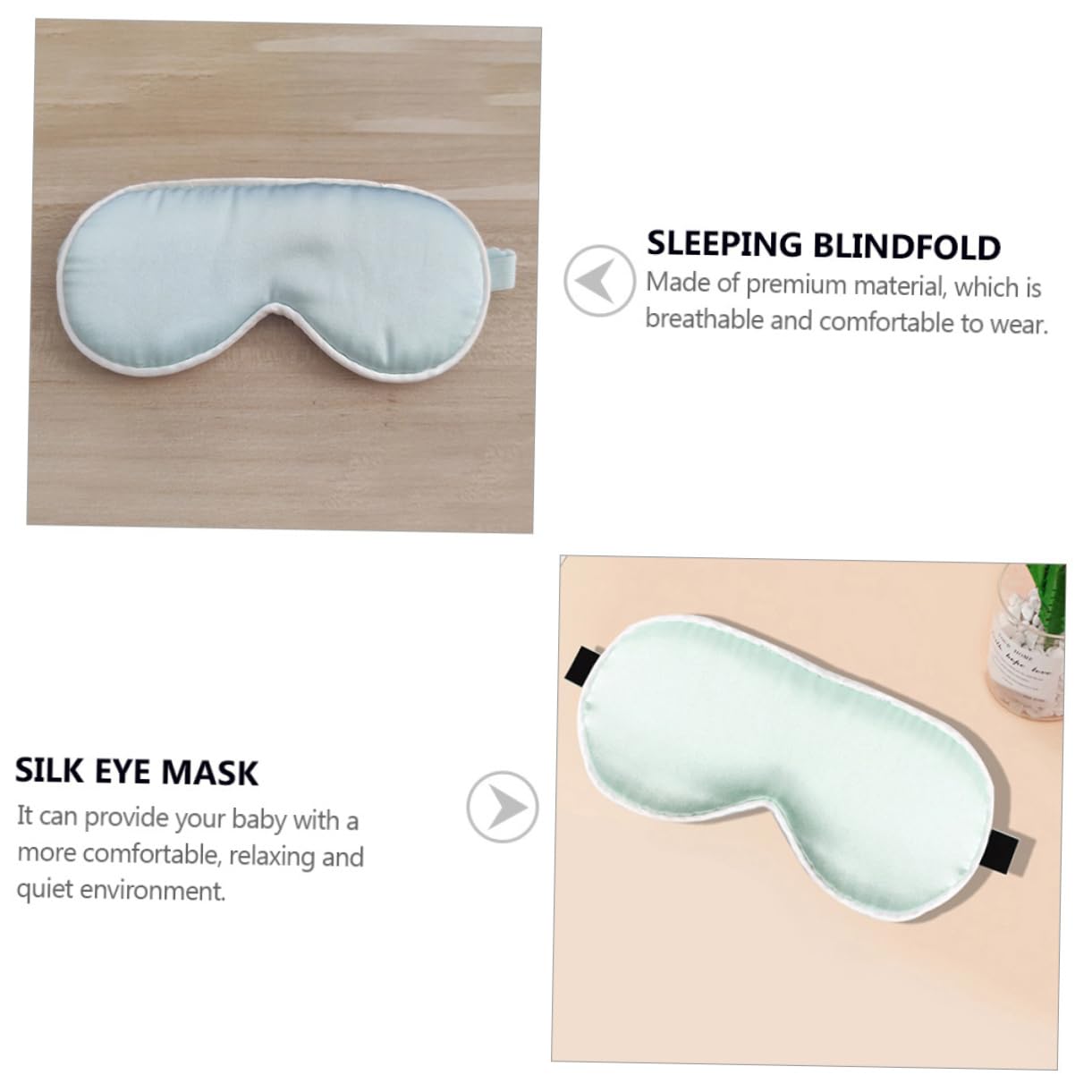 Beavorty 5St Brille sensorisch Schläfer Auge für Blackout augenpflaster eyepatches Augenschutz für Schlafmaske aus Seide für Maulbeerseide Sky-blue