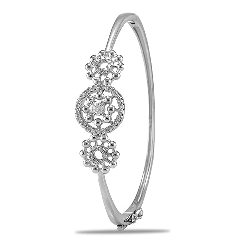 925 Sterling Silver CZ Bangle For Women