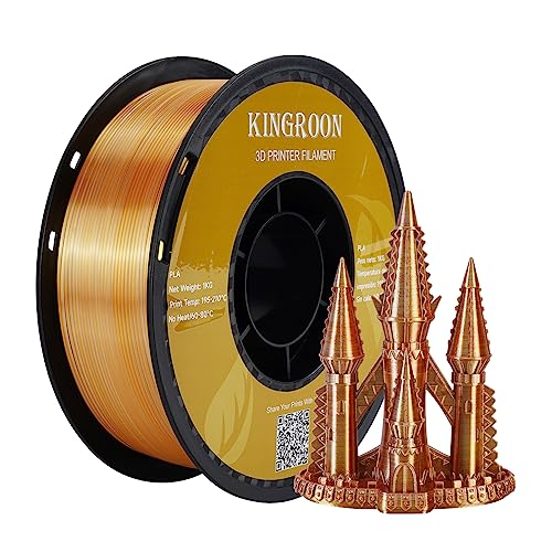 Filament PLA 3D soie triple couleur 1.75mm Kingroon bobine pour imprimante haute précision 0.03mm
