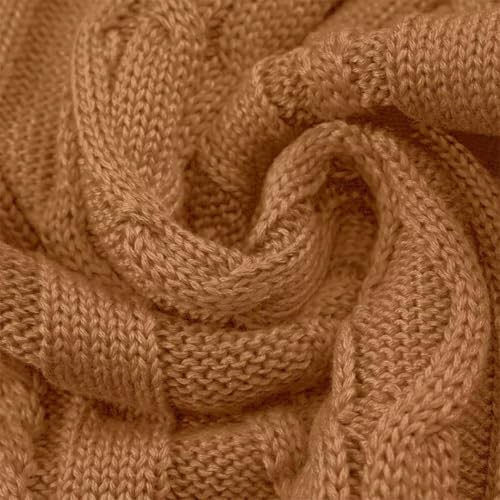 Men's Chunky Knit Crewneck Sweater Spring Slim Fit Pullover Long Sleeve Cable Knit Casual Sweaters4