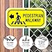 Pedestrian Walkway Left Sign, 6x12 Inches, Rust Free .040 Aluminum, Fade Resistant, Made in USA