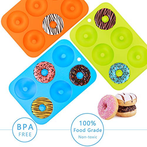 Silikon Donuts Backform PDTXCLS im 3er Pack für vielseitiges Backen