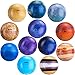 12 Pièces Boules Anti-Stress du Système Solaire Balles Anti-Stress de Planète Galaxie Boules de Planète Solaire Spatiale Balles Éducatives d'Astronomie Jouets Sensoriels d'Anxiété