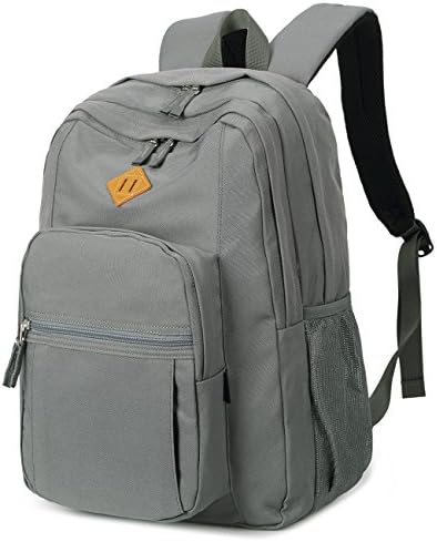 abshoo Classical Basic Womens Travel Backpack For College Men Water Resistant Bookbag (Grey)
