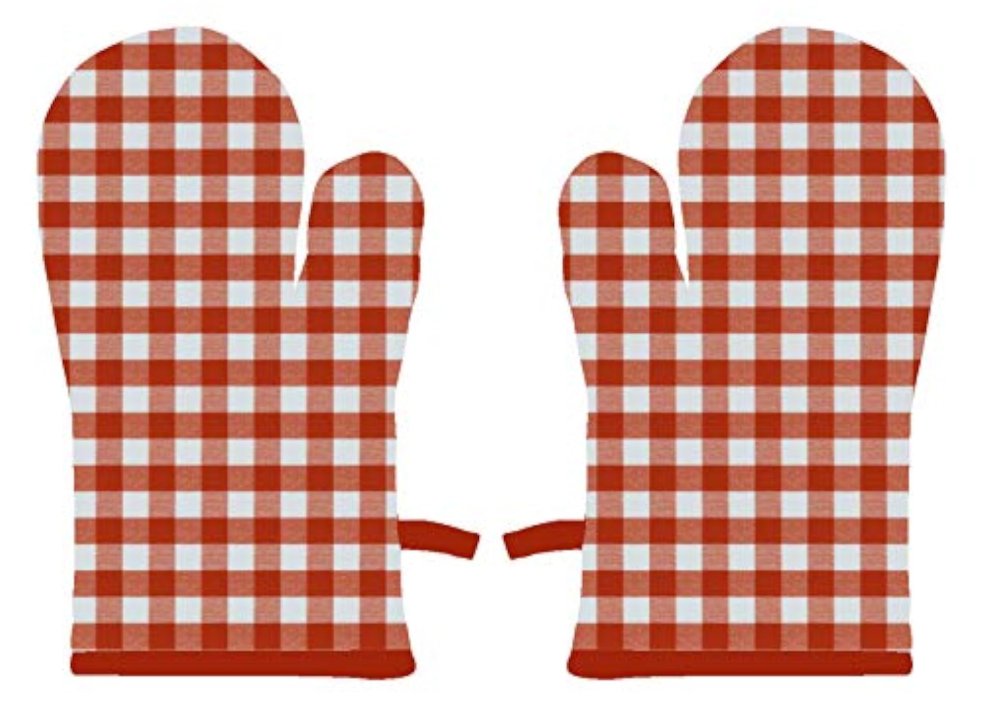 Checkered Designed Kitchen Oven Mitts, Pack of 2