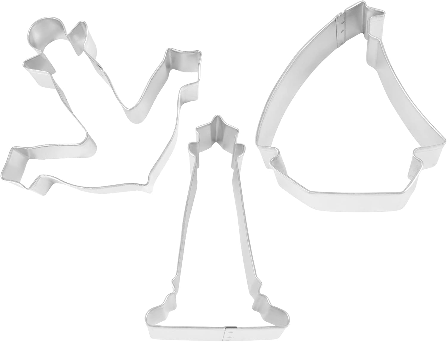 R&M Coastal Seaside Cookie Cutter 3 Piece Set. Includes Anchor, Lighthouse and Sailboat Cookie Cutter.