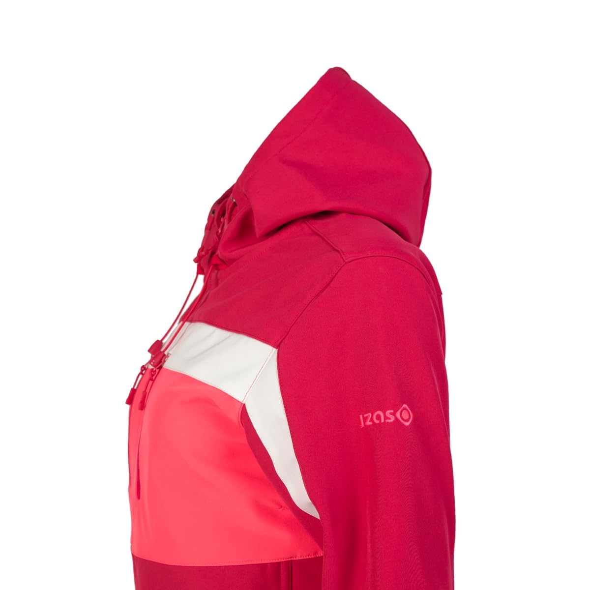 Izas Inatye Chaqueta Soft Shell AWPS para Mujer Térmica, Elástica, Cortavientos y Resistente al Agua. Capucha y Bajo Ajustables. Bolsillos con Cremallera. Interior de Pelo