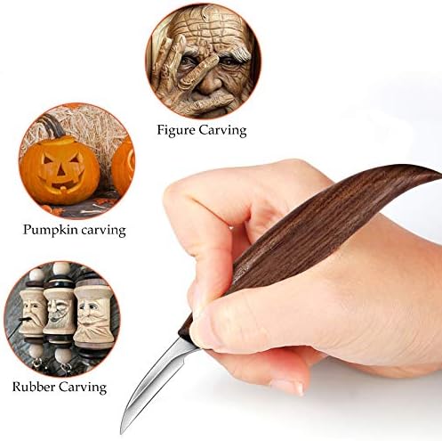 Souarts Wood Carving Tools 23 in 1Wood Carving Beginner Kit Cut Resistant Gloves, Whittling Knife, Hook Knife, Detail Knife, Carving Knife Sharpener for DIY Carpenter Sculpture