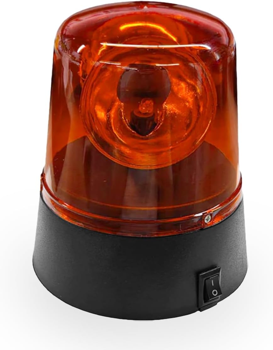 Car LED Strobe Light, 360 Degree Rotating DJ Disco Ball Light, Car Siren Warning Lamp, Universal Flashing Flare Police Lights for Vehicle, Home, Parties (Red)