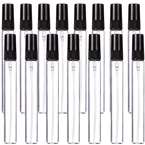 15 Piezas 10ml Botella Spray,Botellas Aerosol Vacío Plástico, Botella de Spray rellenable Vacío Pequeña, Botella de Pulverizadora Transparente Portátil,para Aceites Esenciales, Limpieza, Perfume