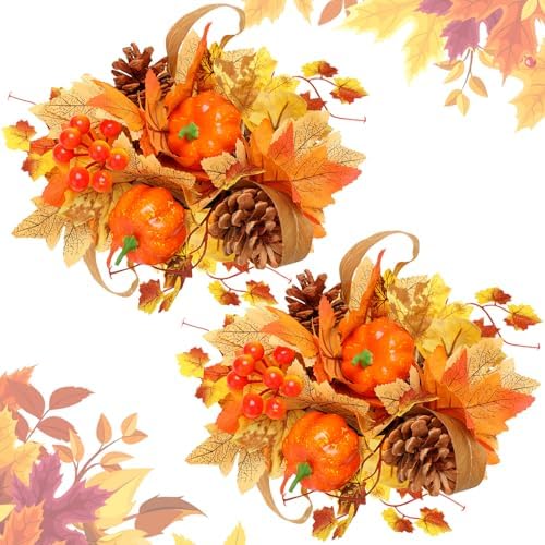 Thiccywoov 2 Pack Thanksgiving Artificial Fall Centerpieces