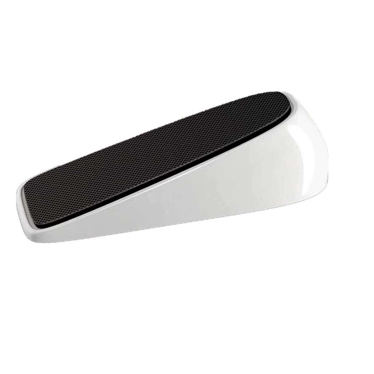 Home Heavy Duty Zinc Alloy Wedge Finger Guard Door Stop Protector Door Stopper(White)