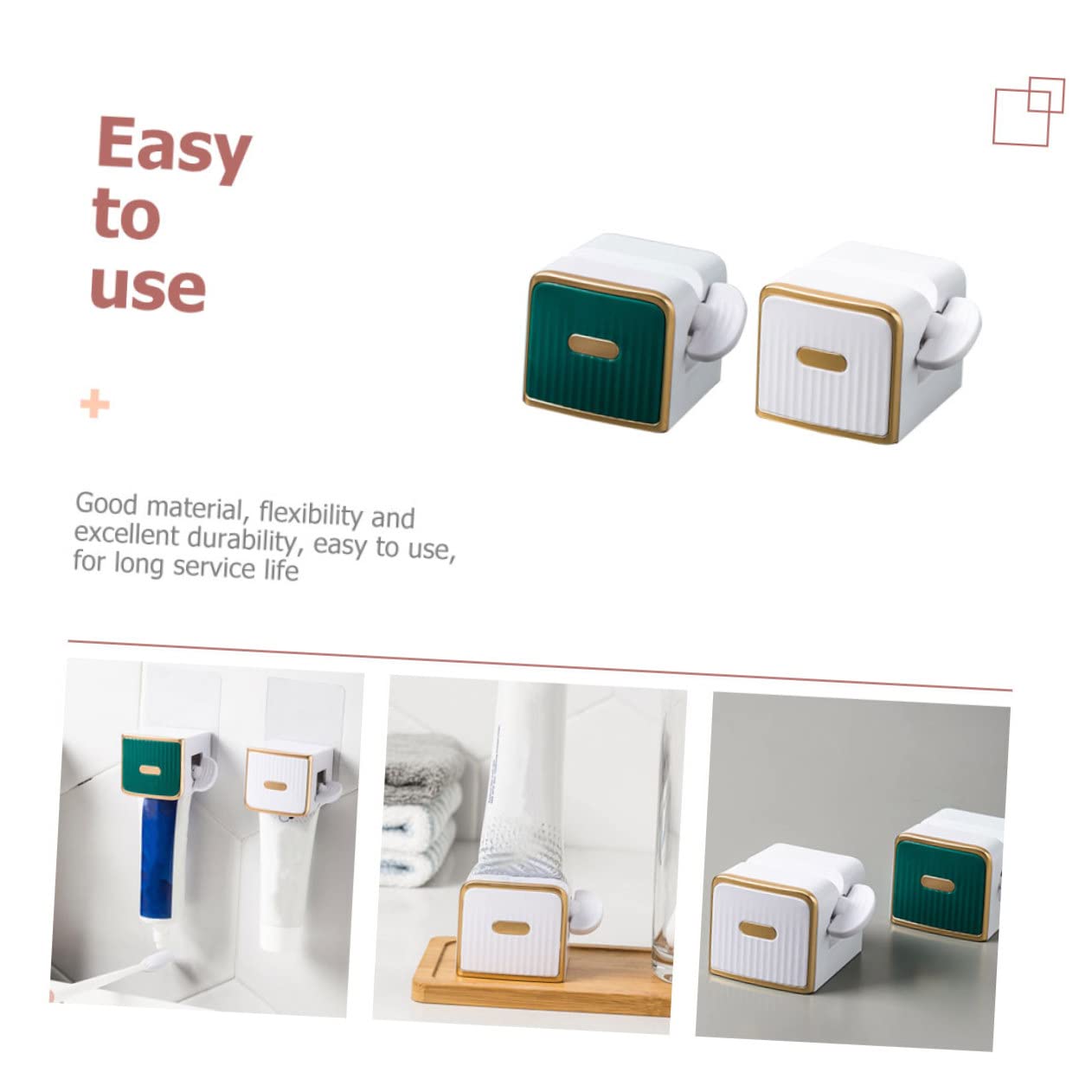 BESTYASH Convenient Toothpaste Dispenser Holder Removable Squeezer for Tube Roller Portable