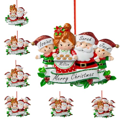 Personalisierter Weihnachtsschmuck 2024 Familie mit 2-8...