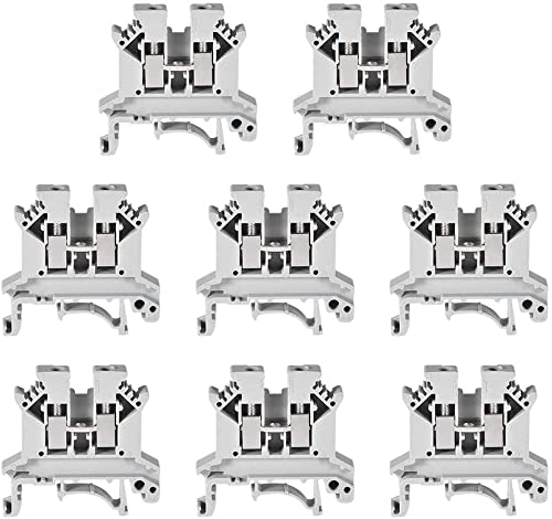 XYWHPGV Terminal Block DIN Rail UK2.5B 690V 32A Screw Clamp 2.5mm2 Grey 8 Pieces (34eb9 4327f dd647 39fad b36b2 d4bd3