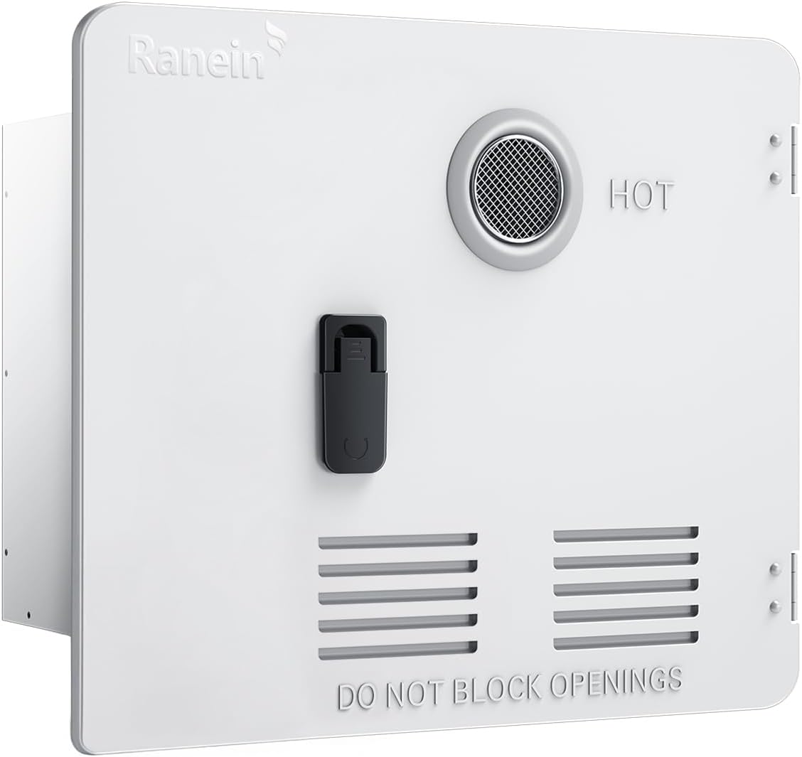 Ranein RV Water Heater Door Kit, 15x18 Inches White Panel, Compatible with Ranein Models Only