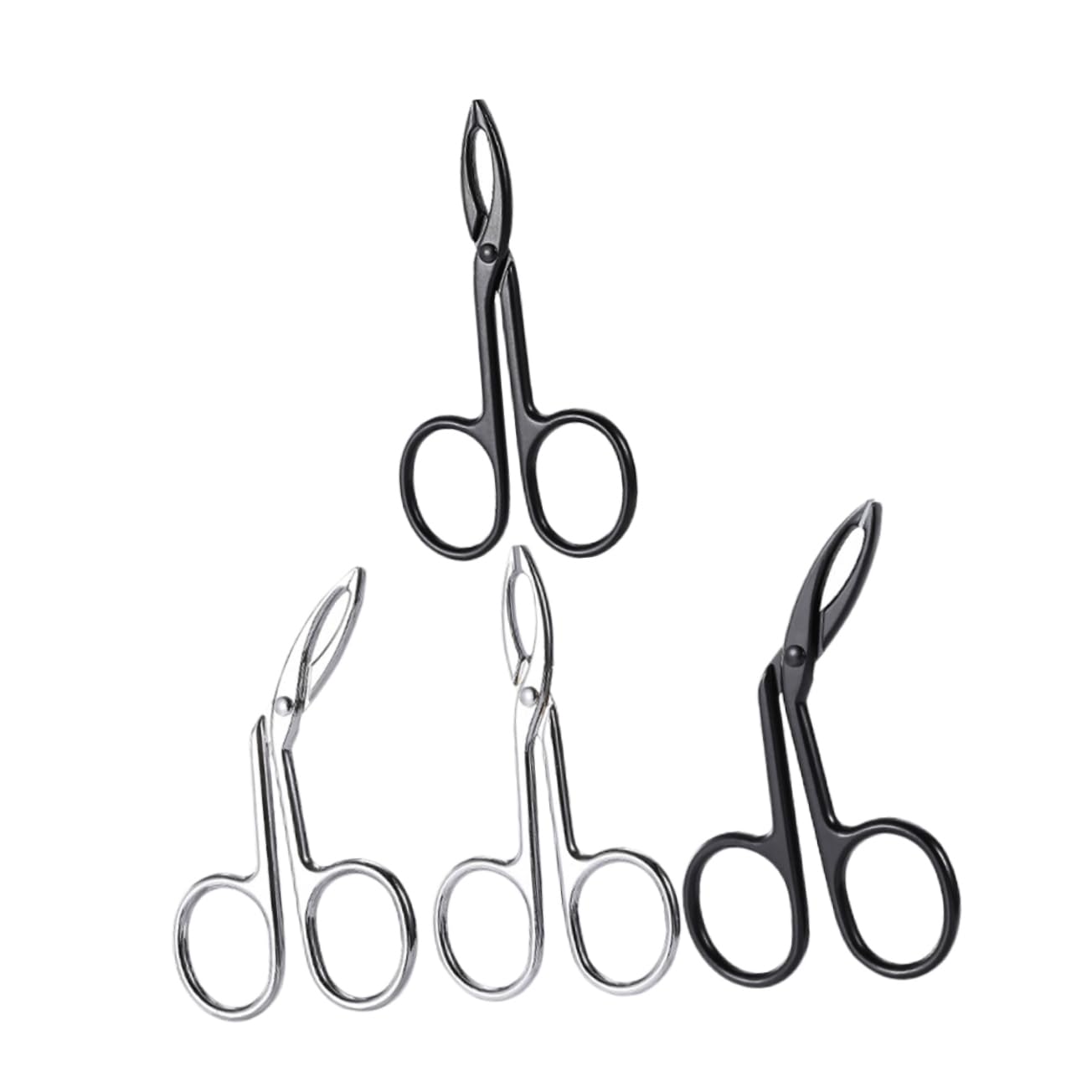 VICASKY 4 Set Pinzettper Sopracciglia Acciaio Inossidabile Pinzettper Sopracciglia Con Design E Dritto Strumenti Portatili Per Donne Per Rimuovere 4 Pezzi*4