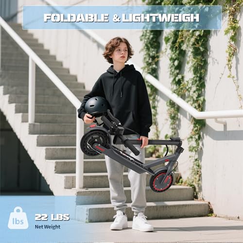 Image of WERHY Foldable Kids Electric Scooter, 350W Motor, Max 12 /16Miles Long Range, 19 MPH Max Speed, 8.5 inch Solid Tire, Lightweight Foldable E-Scooter with Dual Braking, Digital Display, Cruise Control