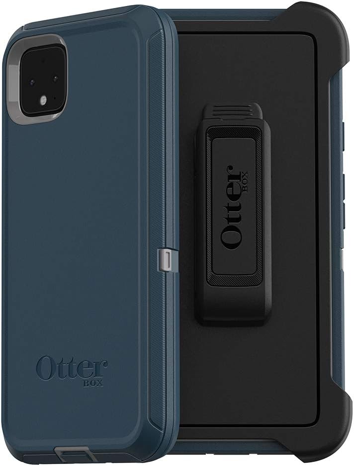 OtterBox Defender Series SCREENLESS Case Case for Google Pixel 4 XL - Gone Fishin (Wet Weather/Majolica Blue)
