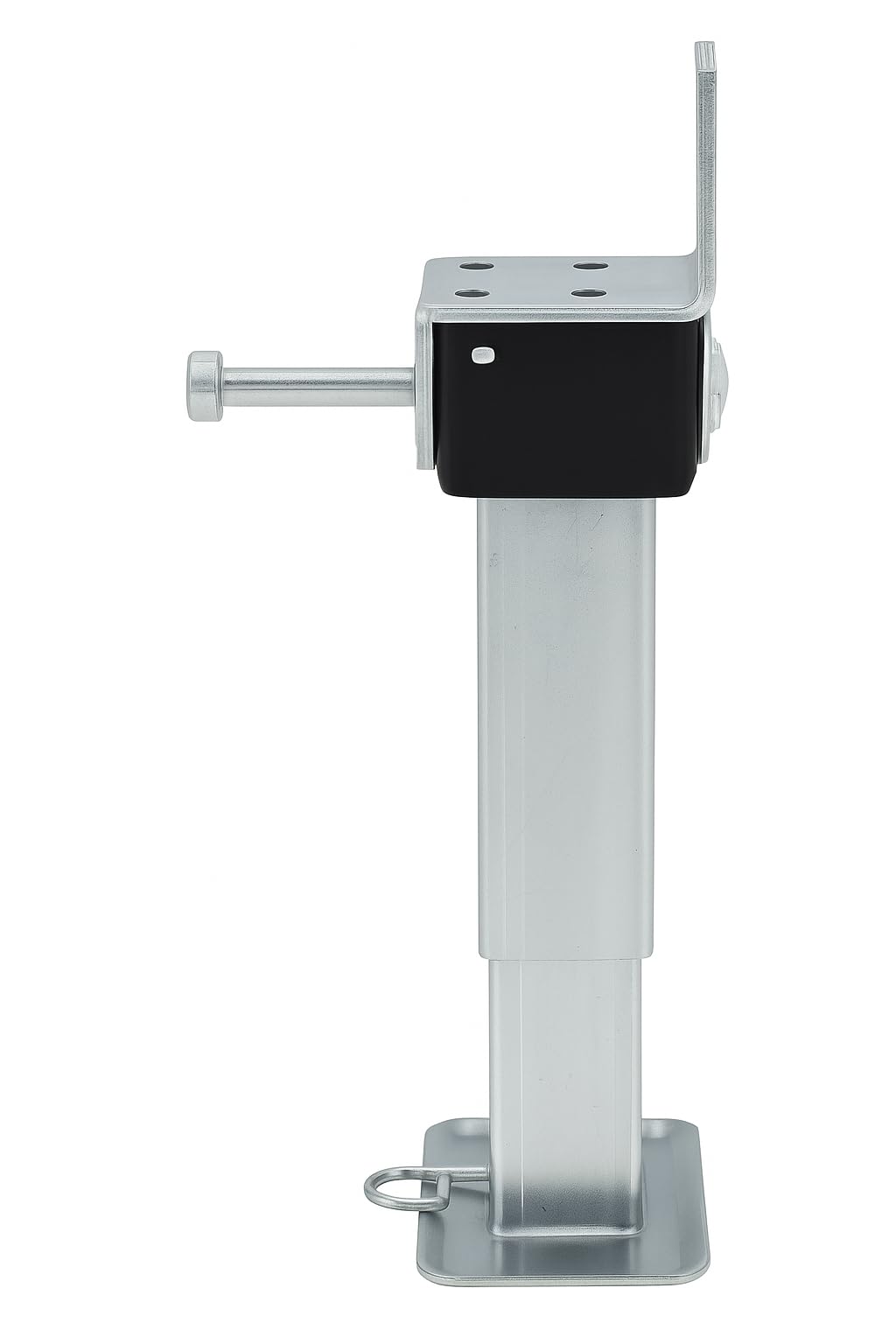 Preiswert & Gut 2 STK Stützen höhenverstellbar klappbar, Stahl verzinkt 290-460 mm | Kurbelstütze Set mit Befestigungsmaterial für Wohnmobil und Wohnwagen, bis 500 kg, Preiswert&Gut