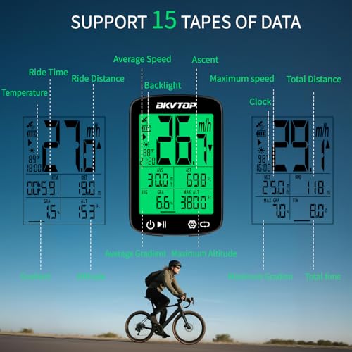 BKVTOP Wireless GPS Bike Computer