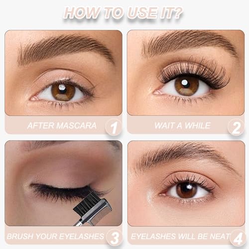 Augenbrauenbürste, 2 Stück Doppelendige Wimpernkamm, 2 in 1 Wimpernbürste, Augenbrauenpinsel, Wimperntrenner, zum Modifizieren von Augenbrauen und Wimpern