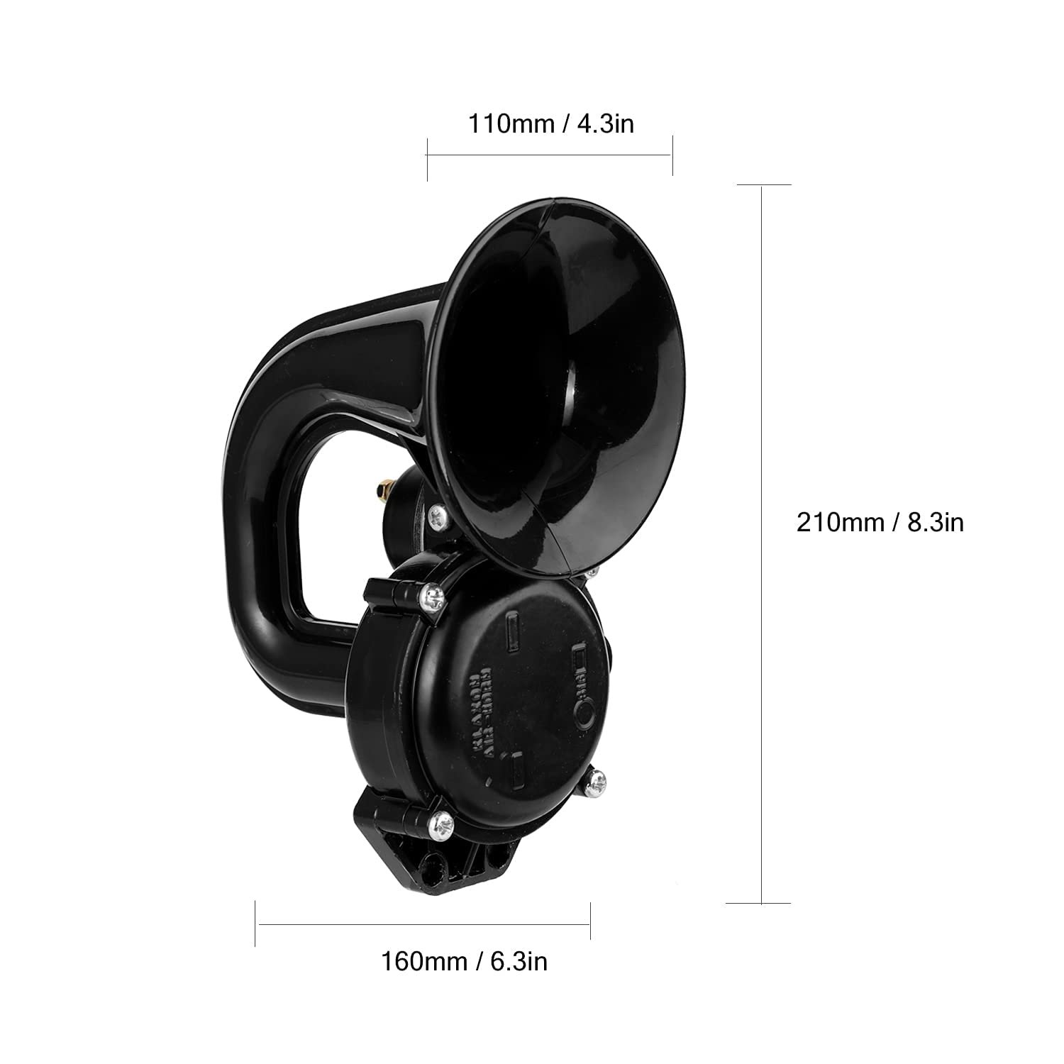 Tromba Ad Alto Volume per Camion 135 DB 12/24 V Tromba Ad Alto Volume con Valvola Elettrica, Piatta per Camion Auto