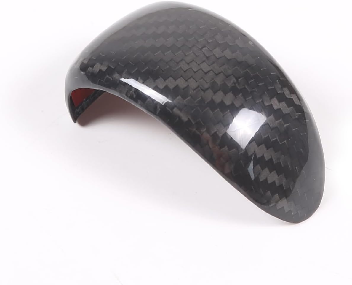 LLKUANG Compatible with Corvette C6 2005-2013 Gear Shift Knob Cover Trim,Real Carbon Fiber Gear Shift Head Cover Trims Interior Accessories,1Pcs/Set