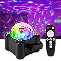 Buclhoz 3 in 1 Disco Ball Party Light with Sound Activated and 6 Lighting Colors, LED Dj Stage Strobe Lamp for Home Indoor Room Dance Parties Birthday Karaoke Halloween Christmas Decorations(5'' Size)