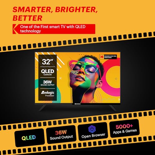 Kodak QLED SE 80 cm (32 inch) QLED HD Ready Smart Linux TV 2025 Edition (32QSE5080)