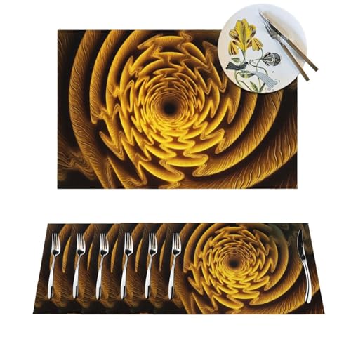 Set de table facile à nettoyer en PVC jaune pour protéger vos meubles des taches
