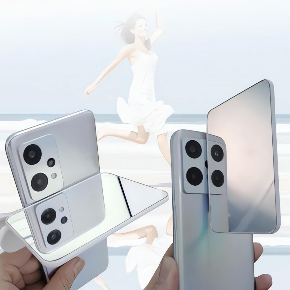 Smartphone Camera Mirror Reflection Clip Kit,Adjustable Mirror Reflection,Mobile Reflection Clip,with Storage Bag And Dust-Free Cloth,Travel Mobile Phone Camera Clip,Applicable To All Phones (Black