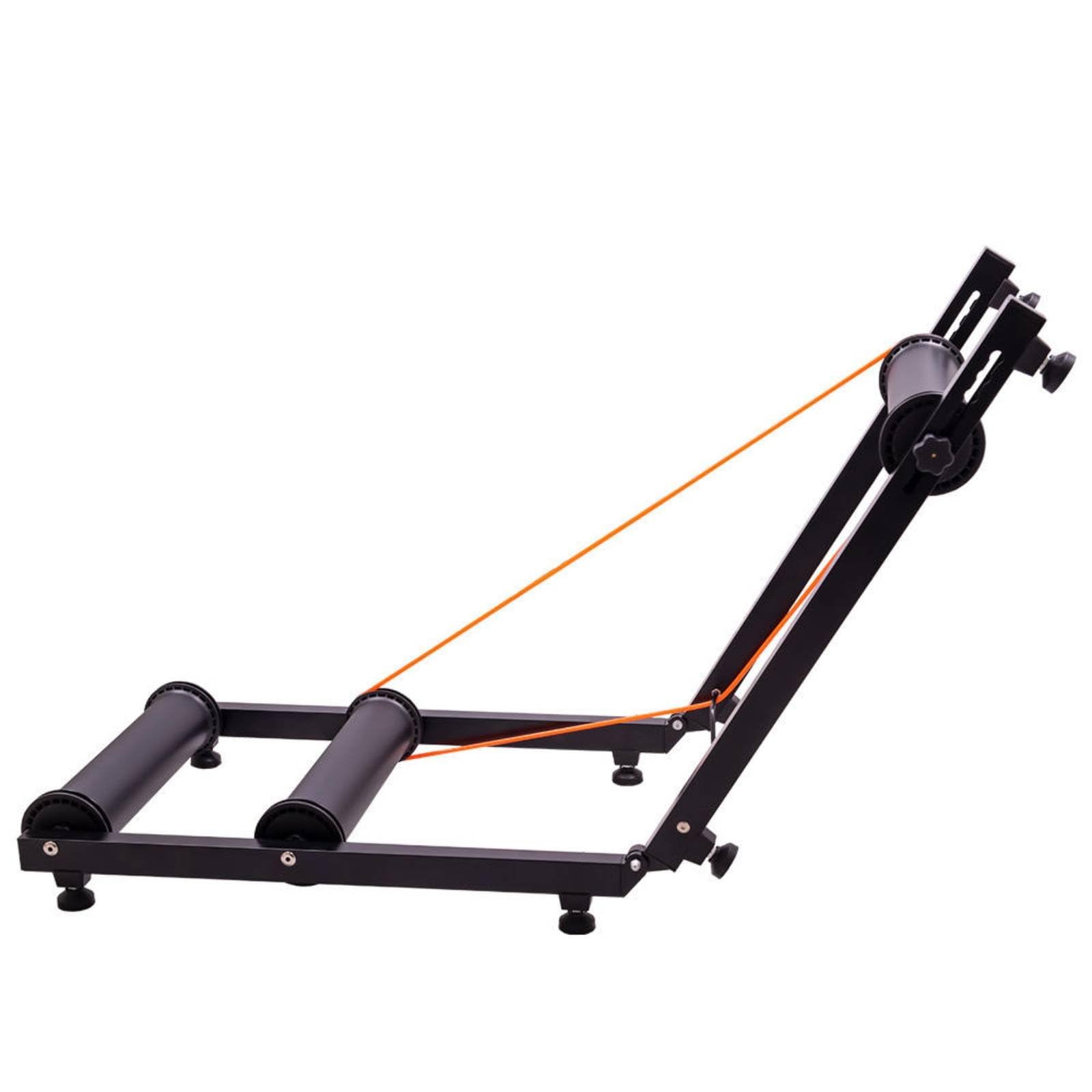 Indoor Rullo per Bicicletta Indoor Rullo Allenamento Ciclismo Pieghevole Telaio in Lega di Alluminio Regolabile Adatto per Riscaldamento Esercizi Tecnici Casa Garage